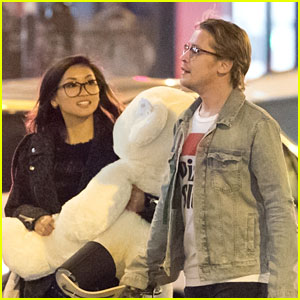 Brenda Song Carries Large Teddy Bear While Shopping With Macaulay Culkin