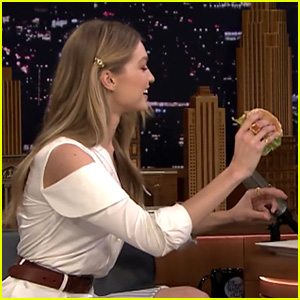 Gigi Hadid & Jimmy Fallon Eat Delicious Burgers (Again!) on 'Tonight Show' - Watch Now!