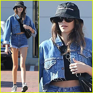 Kaia Gerber Rocks Double Denim While Out & About in Malibu