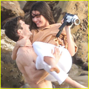 Kendall Jenner Gets Swept Off Her Feet by Hunky Shirtless Guy!