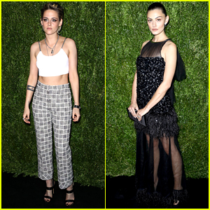 Kristen Stewart & Phoebe Tonkin Look Chic in Chanel at MoMA Event