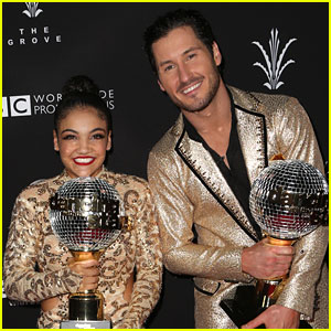 Laurie Hernandez & Val Chmerkovskiy Look Back On When She Hit 'DWTS' Camera Guy with Hat
