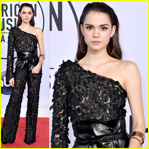 Maia Mitchell & Sabrina Carpenter Arrive in Style for AMAs 2017
