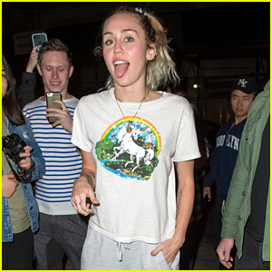 Miley Cyrus Rocks Unicorn T-Shirt & Sweats for 'SNL' Rehearsals