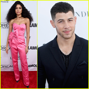 Zendaya Goes Glam in Pink Satin Jumpsuit at Glamour's Women of the Year Awards 2017