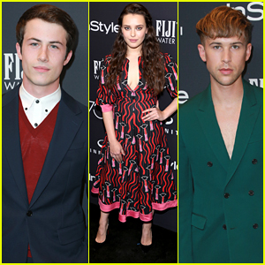 Dylan Minnette, Katherine Langford, & Tommy Dorfman Bring '13 Reasons Why' to InStyle's Golden Globes 2018 Event!