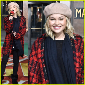 Olivia Holt Gets Ready For Macy's Thanksgiving Day Parade in NYC