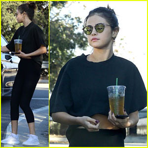 Selena Gomez Grabs Green Tea to Go
