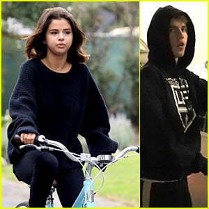 Selena Gomez Goes for a Bike Ride Before Justin Bieber Returns for Another Visit!
