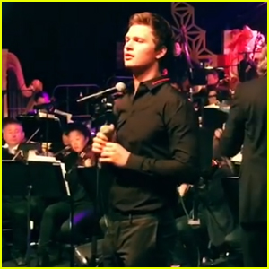 Ansel Elgort Sings 'Have Yourself a Merry Little Christmas' at Holiday Bash - Watch Now!
