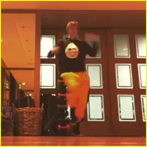 Justin Bieber Practices His Dance Moves to the Sound of Ed Sheeran - Watch!