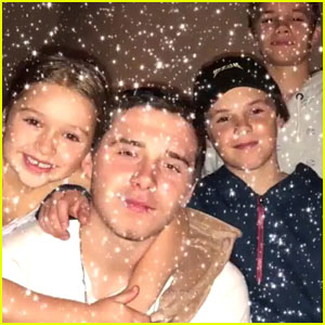 Brooklyn Beckham, Romeo Beckham & The Beckham Family Reunite for Christmas - See Pics!