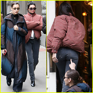 Kendall Jenner Gets a Poke from Bella Hadid While Vintage Shopping