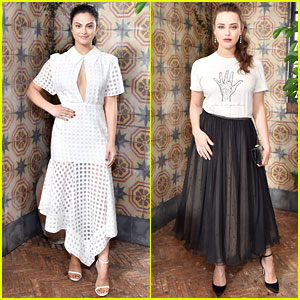 Camila Mendes & Katherine Langford Are Black & White Beauties at 'W' Mag's 'It Girls' Luncheon!