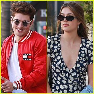 Gregg Sulkin is All Smiles at Lunch with Sistine Stallone!