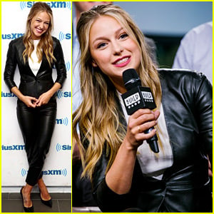 Melissa Benoist Rocks a Leather Outfit for NYC Press Day