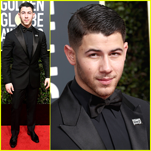 Nick Jonas Gets Sharp For Golden Globes 2018 in All-Black Suit