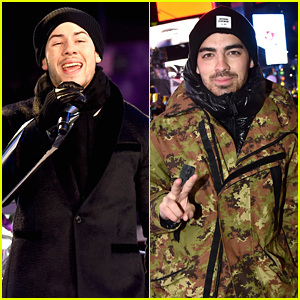 Joe Jonas Supports Nick in Times Square on NYE!