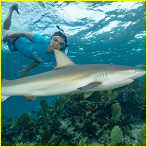Nina Dobrev Faces Her Fears & Swims With Sharks!