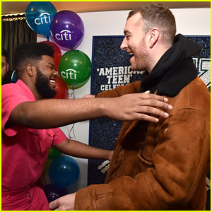 Sam Smith & Khalid Share a Hug at 'American Teen' Event