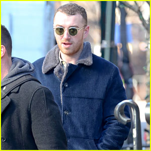Sam Smith Enjoys a Walk in NYC Before the Grammy Awards