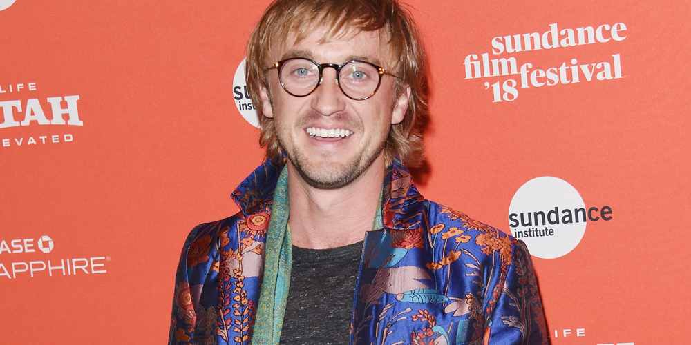 Tom Felton Wears Bright & Bold Jacket to ‘Ophelia’ Sundance Premiere