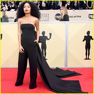 Yara Shahidi Changed Her SAG Awards Look From A Dress to Pants For This Very Relatable Reason
