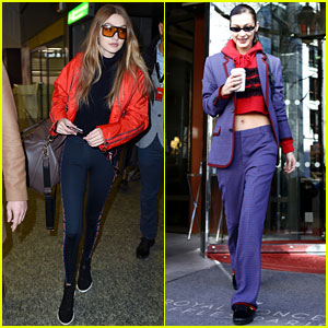 Gigi & Bella Hadid Flaunt Their Red-Hot Off-Runway Styles