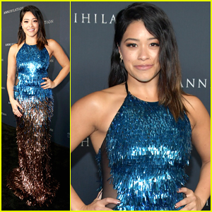 Gina Rodriguez Looked Like An Actual Mermaid Queen at the 'Annihilation' Premiere