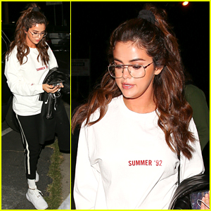 Selena Gomez Goes for a Late Night Studio Session