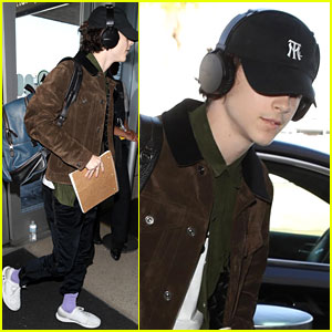 Timothee Chalamet Shows Off His Casual & Cool Airport Style