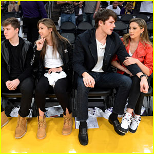 Sophia & Scarlet Stallone Have Double Date Night at Lakers Game