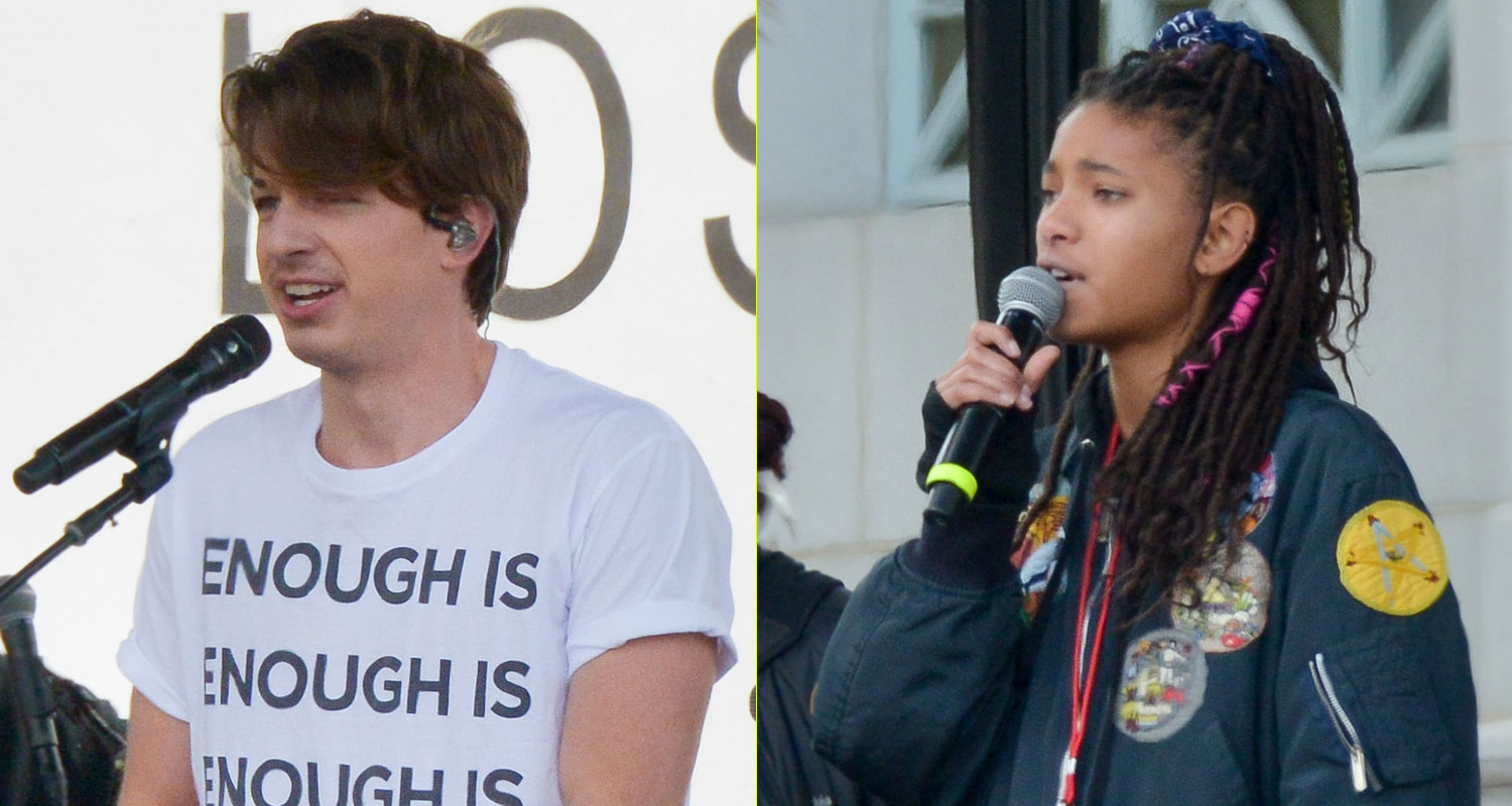 Charlie Puth & Willow Smith Perform at March For Our Lives Charlie