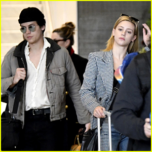 Cole Sprouse & Lili Reinhart Arrive in Paris Together After 'Riverdale' Wraps