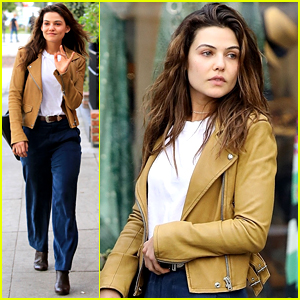 Danielle Campbell Wears Cute Yellow Jacket To Lunch With Friend in LA