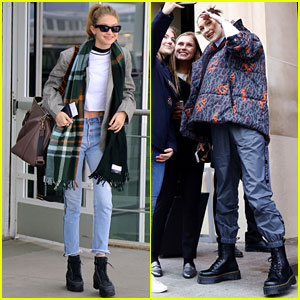 Gigi & Bella Hadid Go Their Separate Ways After Paris Fashion Week Appearances