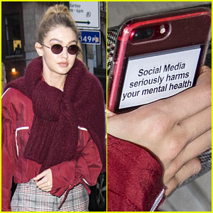 Read the Important Reminder Stuck to Gigi Hadid's Phone!