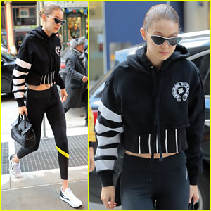 Gigi Hadid Braves the Cold to Pay a Visit to Her Mom Yolanda