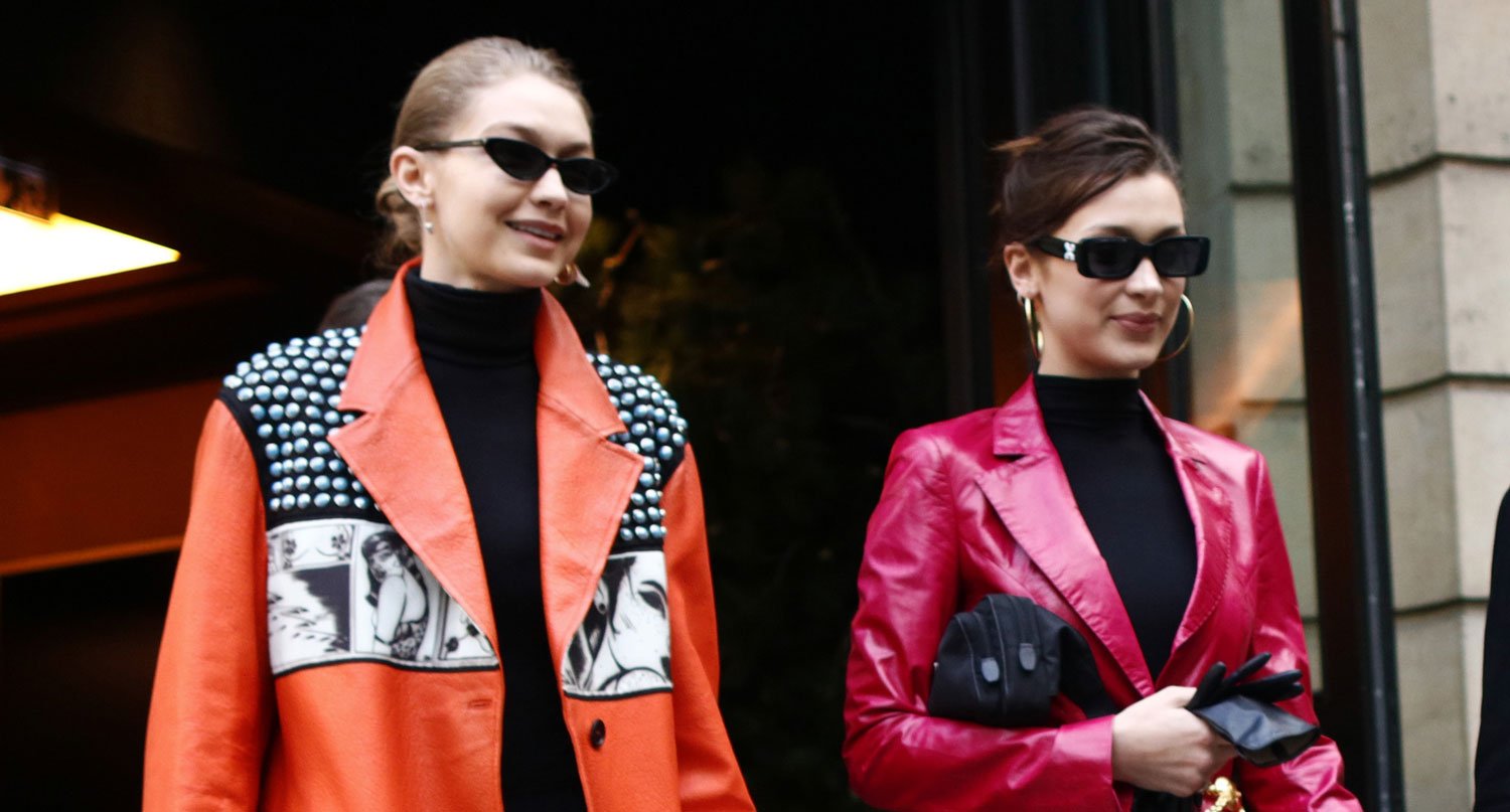 Gigi Hadid & Bella Hadid Nail Neon While Grabbing Lunch in Paris ...