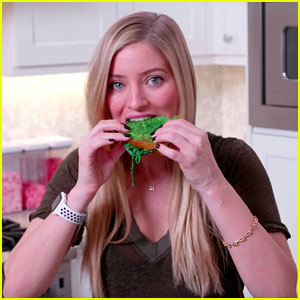 iJustine Makes Green Grilled Cheese Sandwiches for Saint Patrick's Day (Video)