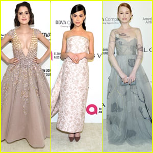 Laura Marano & Sofia Carson Join Madelaine Petsch at EJAF's Oscar Viewing Party 2018