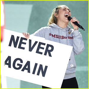 Miley Cyrus Says Never Again, Performs 'The Climb' at March for Our Lives - Watch Now