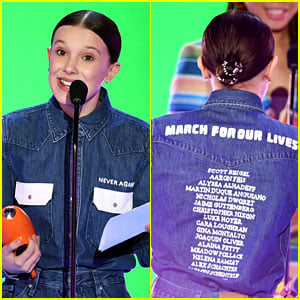 Millie Bobby Brown Wears Names of Parkland Victims on Her KCAs Outfit