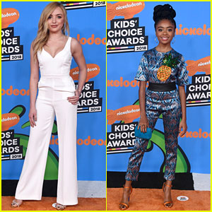 Bunk'd's Peyton List & Skai Jackson Wear the Pants at Kids Choice Awards 2018!
