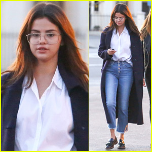 Selena Gomez Rocks Wire-Framed Glasses for Dinner in Studio City!