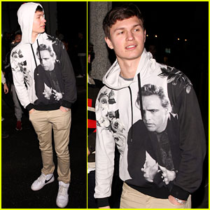 Ansel Elgort Wears Diamond Bracelet While Out With Friends in WeHo