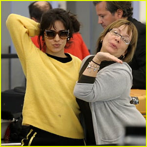 Camila Cabello & Her Mom Strike Poses for Photographers at the Airport!