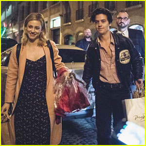 Lili Reinhart & Cole Sprouse Carry Their Gifts from Fans After RiverCon in Paris