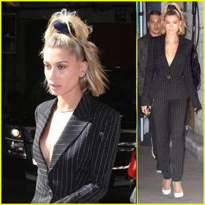 Hailey Baldwin Stays Chic in a Suit While Heading Out in NYC!