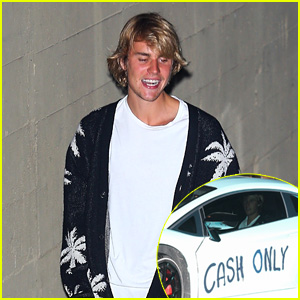 Justin Bieber Is All Smiles While Stepping Out of Church to His Spray Painted Car